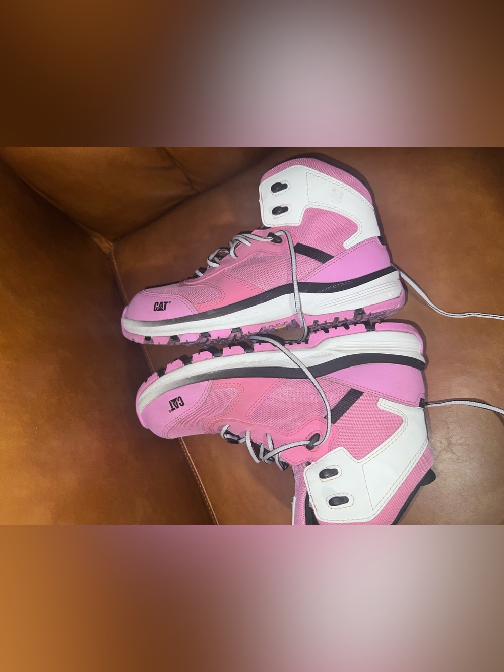 Caterpillar Quake Mid Composite Toe iwomen's work boots "Rose Bloom" pink sz 7 - Picture 8 of 11
